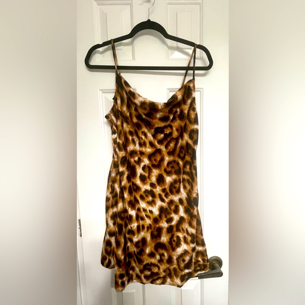 Cheetah print mini dress